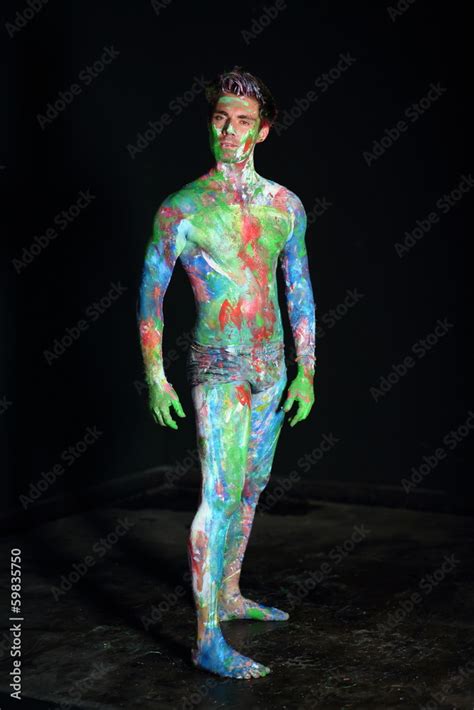 body paint erection|Category : Nude standing men with body painting